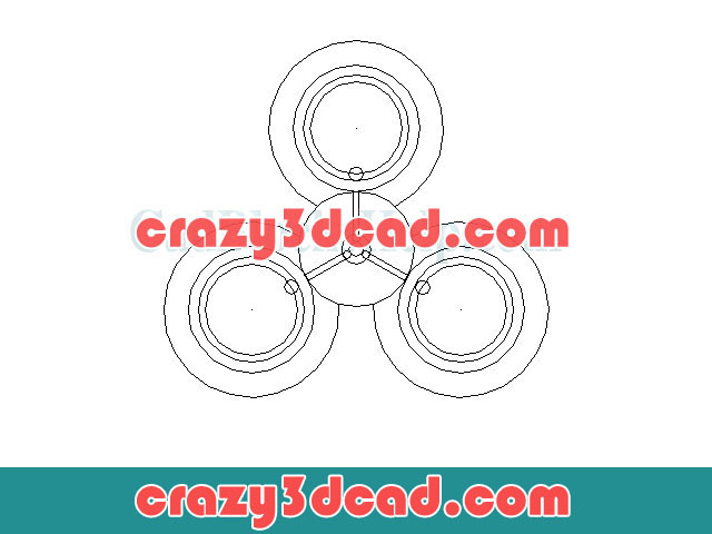 3 head pendant CAD plane